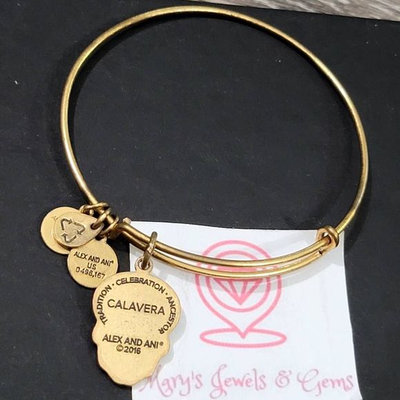 Alex and Ani Calavera Charm Bracelet in Rafaelian Gold - Picture 5 of 5